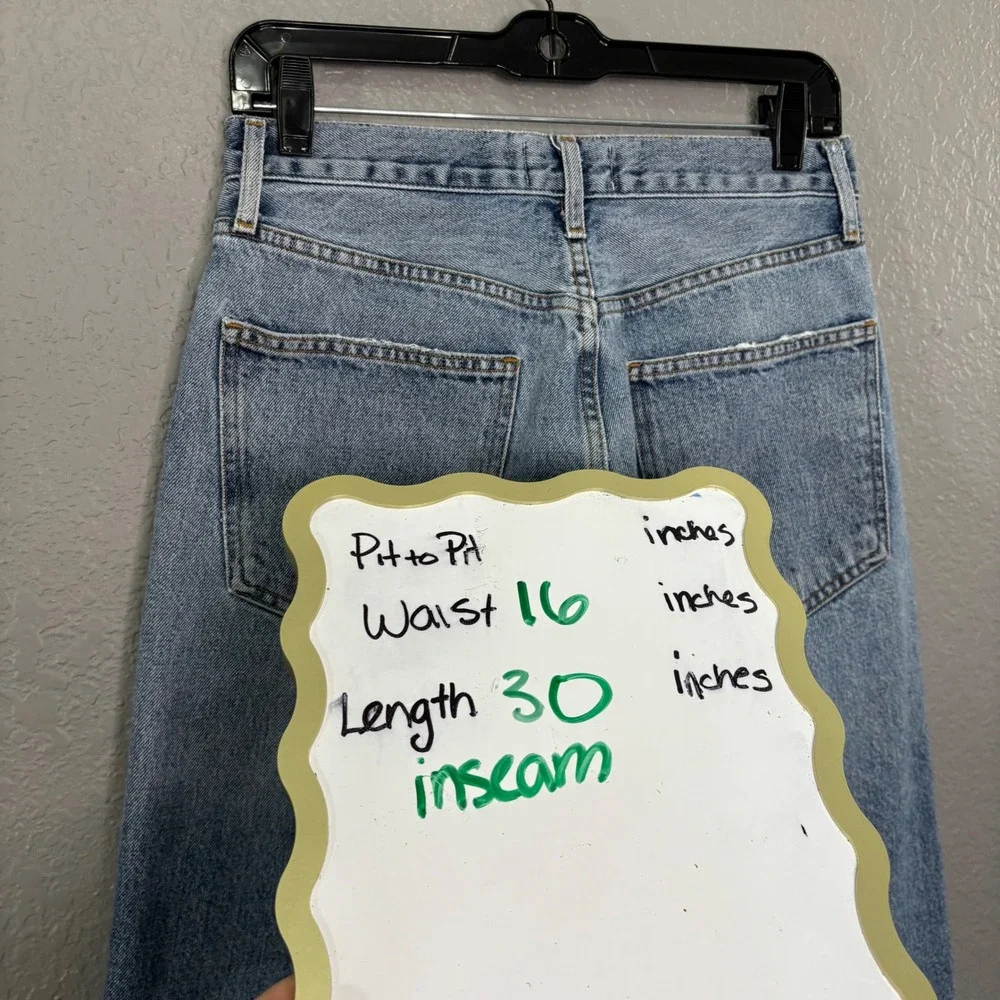 AGOLDE 90s Pinch Waist High Rise Straight Leg Jeans Blue 27